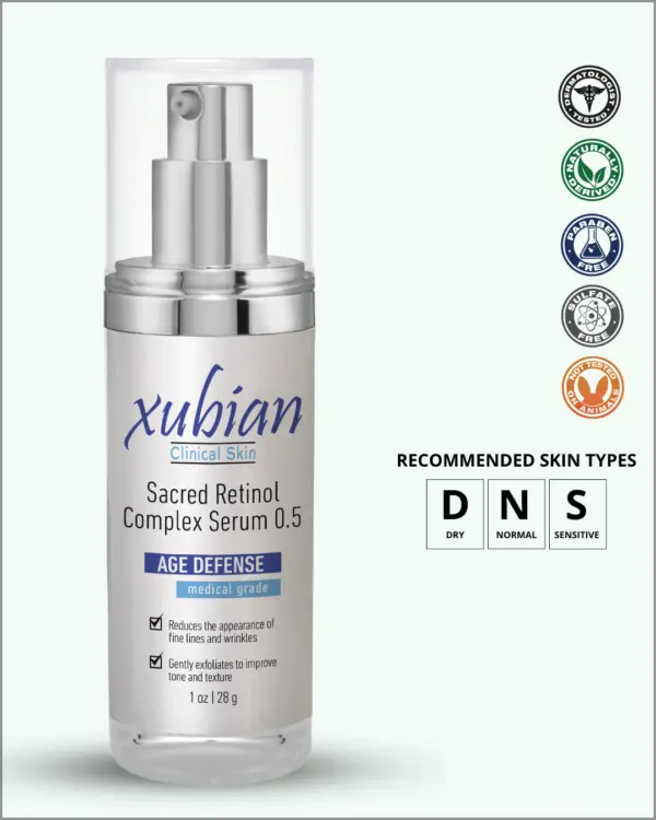 a photo showing a bottle of Xubian wellness and acne treatment center's facial serum